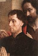 GOES, Hugo van der Portrait of a Donor with St John the Baptist dg oil painting artist